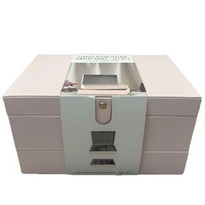 Pottery Barn Kennedy Vegan Leather Stackable Jewelry Box, Pink